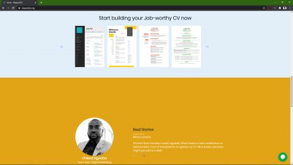 3io Studio Project My Quick Cv -- Quick and easy to use CV Builder. A flexible CV builder that lets you fill in your relevant experience, education and skills.
Easily build a job-worthy CV that gets you employed with our pre-written phrases and suggestions that adequately communicates your skills and experiences.